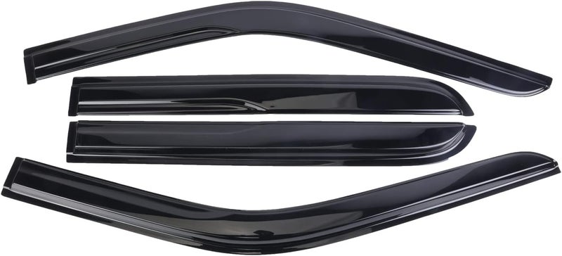 WONSABON Window Visors Rain Guards Deflector 4 Piece Set for 2014-2018 Chevrolet Silverado & GMC Sierra 1500 2500HD 3500HD Crew Cab 94536 - Image 2
